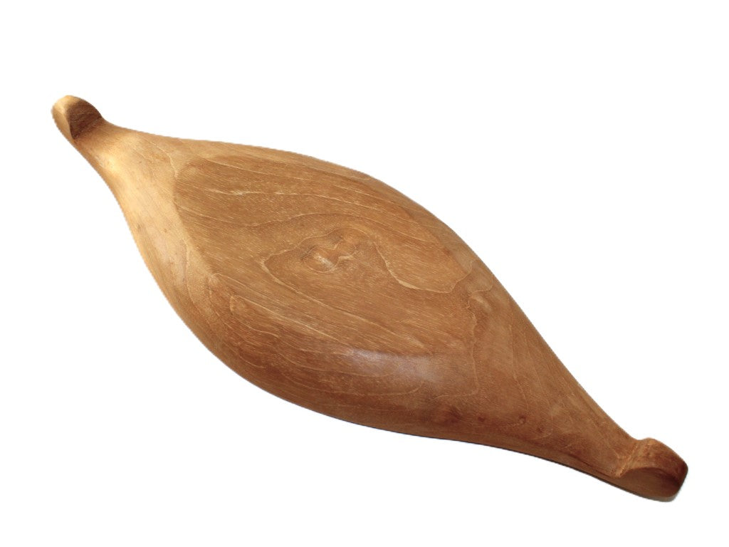Scroll Handle Small Wood Dish