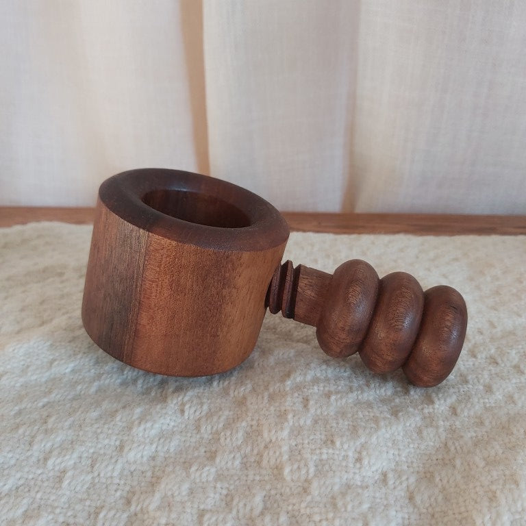 Vintage Carved Wooden Screw Nutcracker