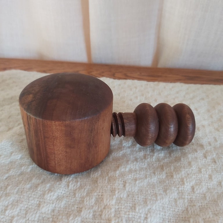 Vintage Carved Wooden Screw Nutcracker