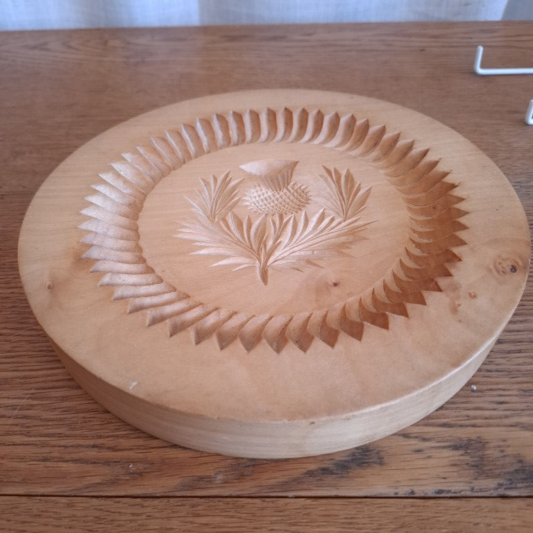 Large Traditional Carved Thistle Shortbread Press Mold