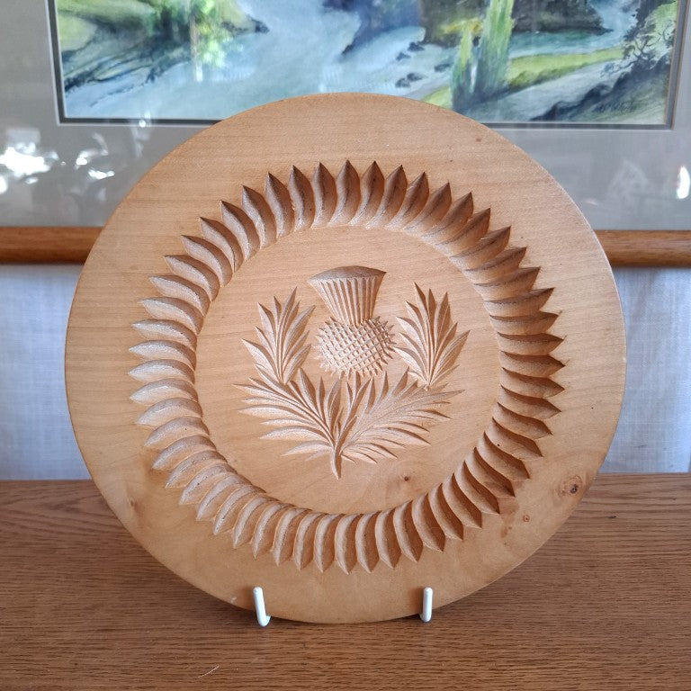 Large Traditional Carved Thistle Shortbread Press Mold