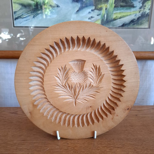 Large Traditional Carved Thistle Shortbread Press Mold