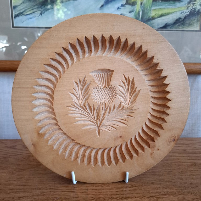 Large Traditional Carved Thistle Shortbread Press Mold