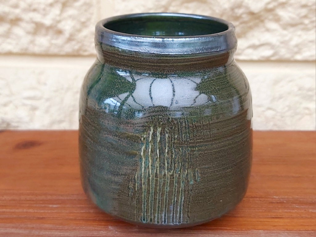 Green Palladium Glazed Jar