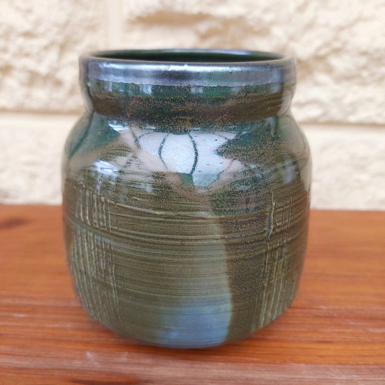 Green Palladium Glazed Jar
