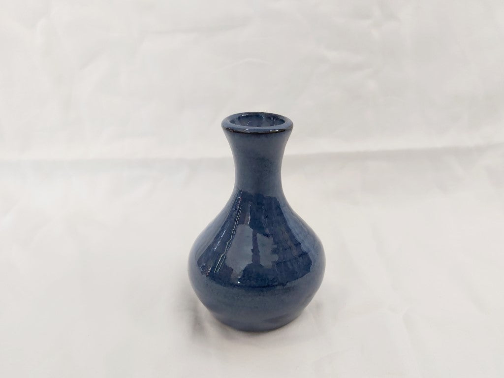 Small Denim Blue Studio Pottery Vase
