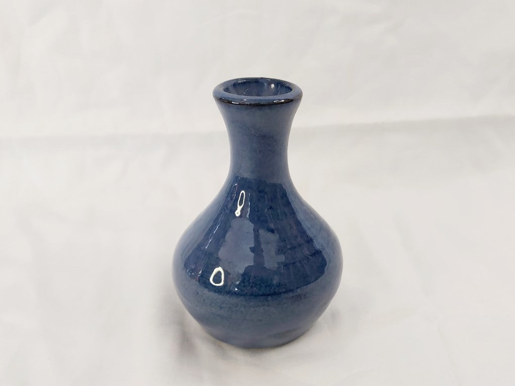Small Denim Blue Studio Pottery Vase