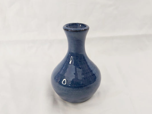 Small Denim Blue Studio Pottery Vase