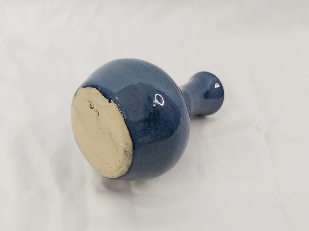 Small Denim Blue Studio Pottery Vase
