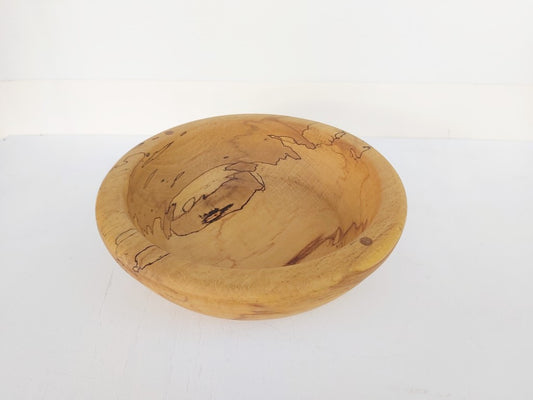 Spalted Beech Hand Turned Wood Bowl
