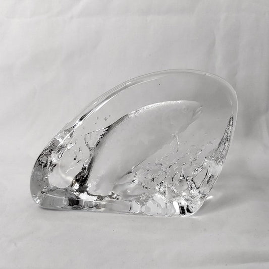 Mats Jonassen Signed Jumping Fish Paperweight