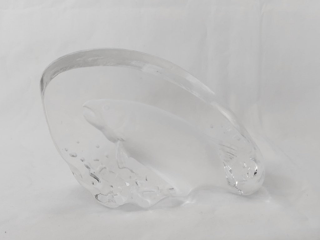 Mats Jonassen Signed Jumping Fish Paperweight