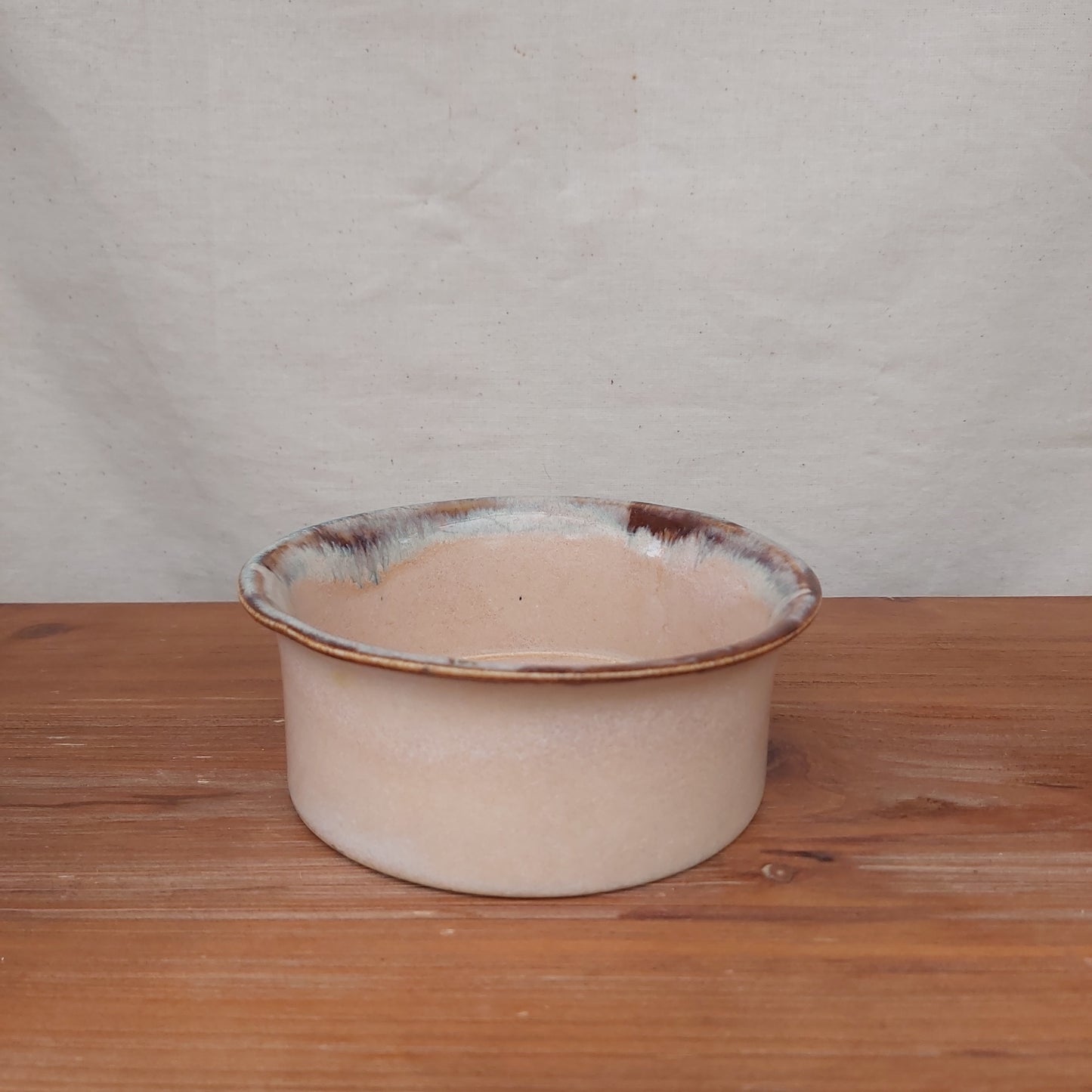 Vintage Pink Clay Craft NZ Studio Pottery Pate Dish