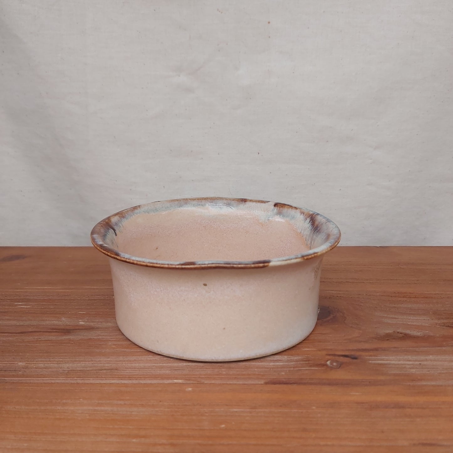 Vintage Pink Clay Craft NZ Studio Pottery Pate Dish