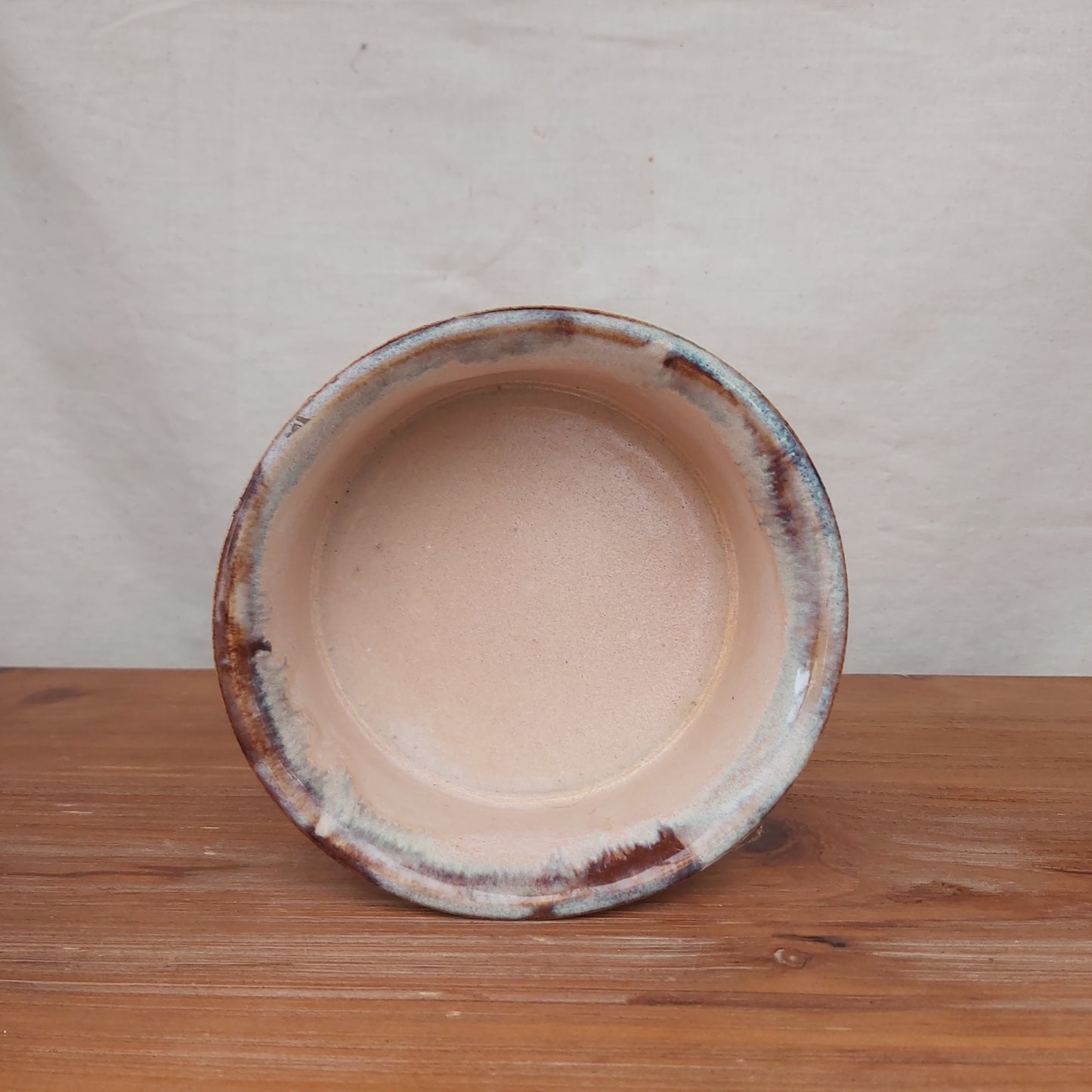 Vintage Pink Clay Craft NZ Studio Pottery Pate Dish