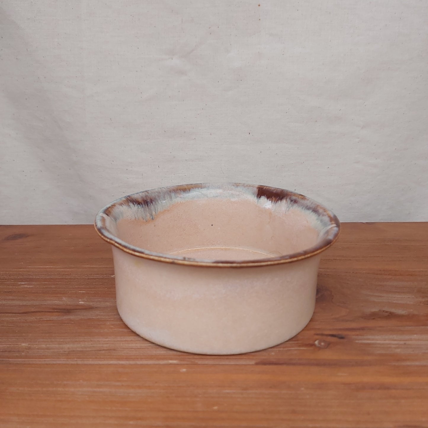 Vintage Pink Clay Craft NZ Studio Pottery Pate Dish