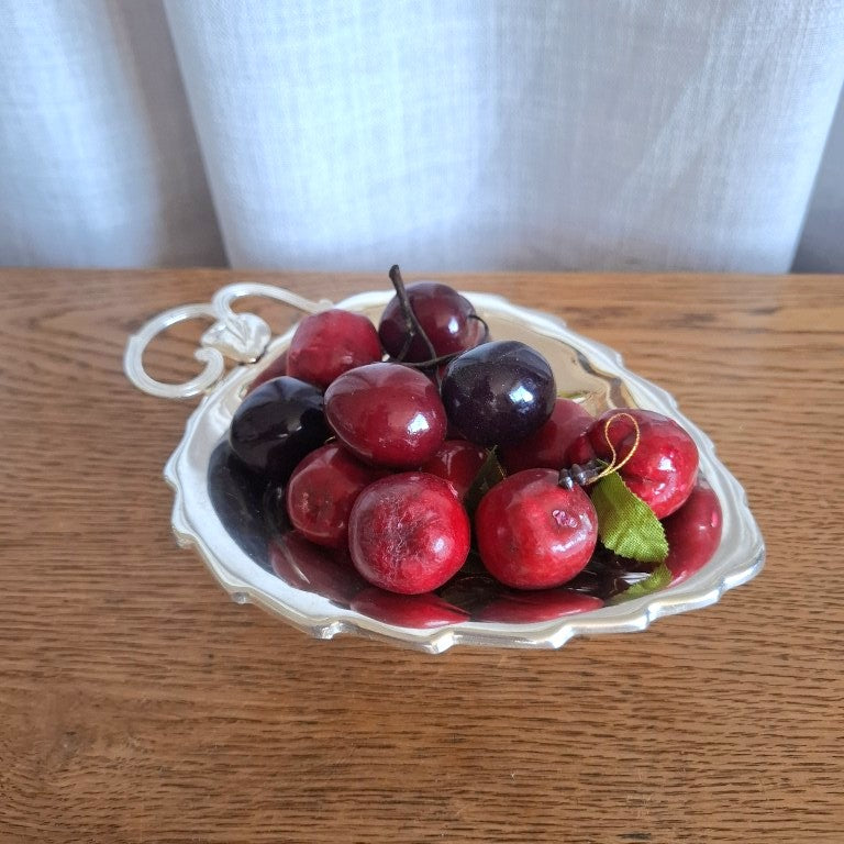 Vintage Falstaff Silver Plated EPNS Strawberry Leaf Serving Dish