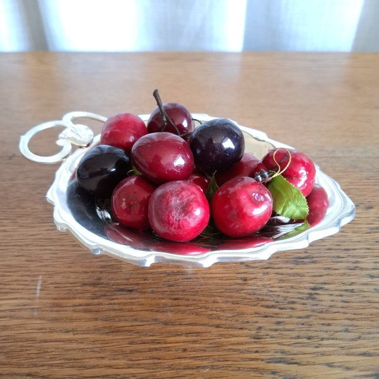 Vintage Falstaff Silver Plated EPNS Strawberry Leaf Serving Dish