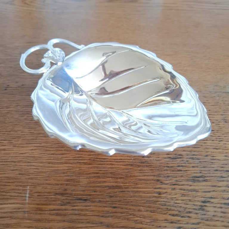 Vintage Falstaff Silver Plated EPNS Strawberry Leaf Serving Dish